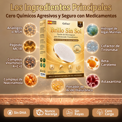 🌞🍫Gaface®| Consigue un bronceado natural y radiante sin sol con nuestra tecnología transdérmica.