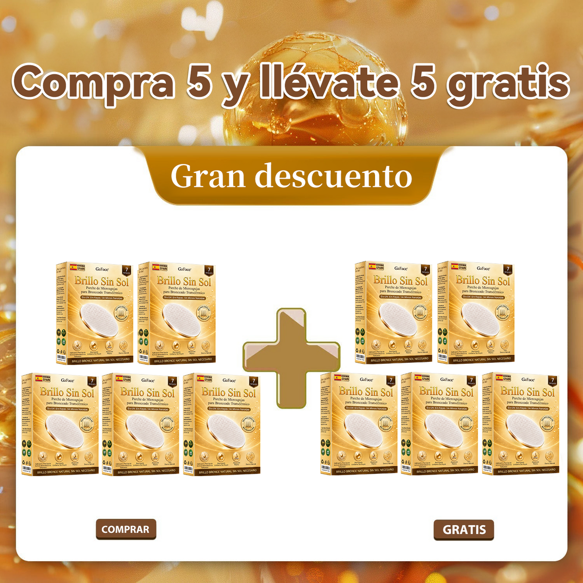 🌞🍫Gaface®| Consigue un bronceado natural y radiante sin sol con nuestra tecnología transdérmica.