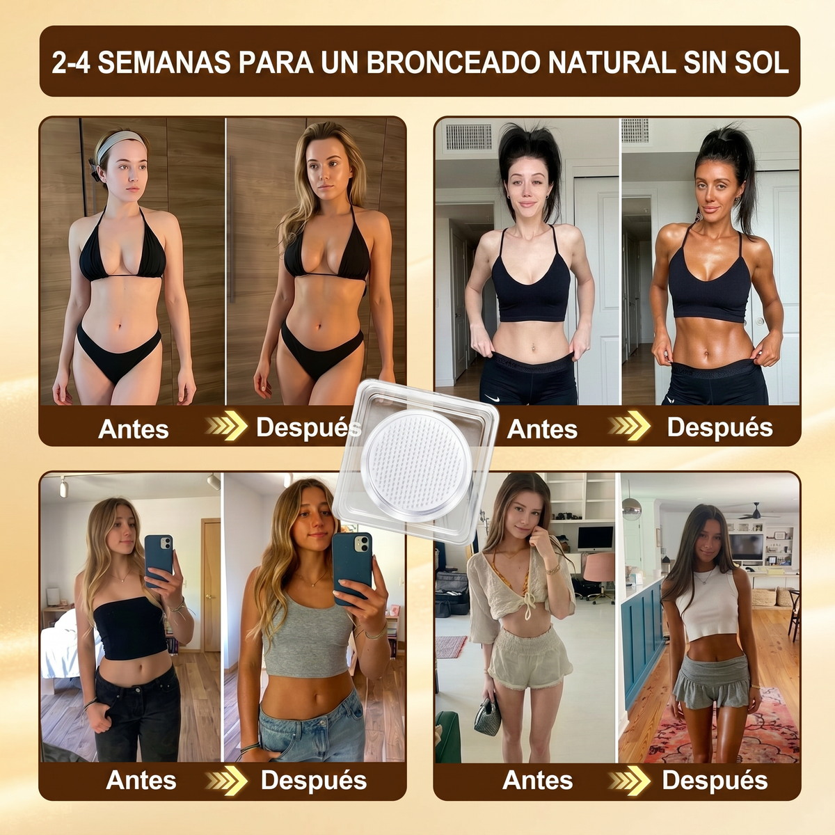 🌞🍫Gaface®| Consigue un bronceado natural y radiante sin sol con nuestra tecnología transdérmica.