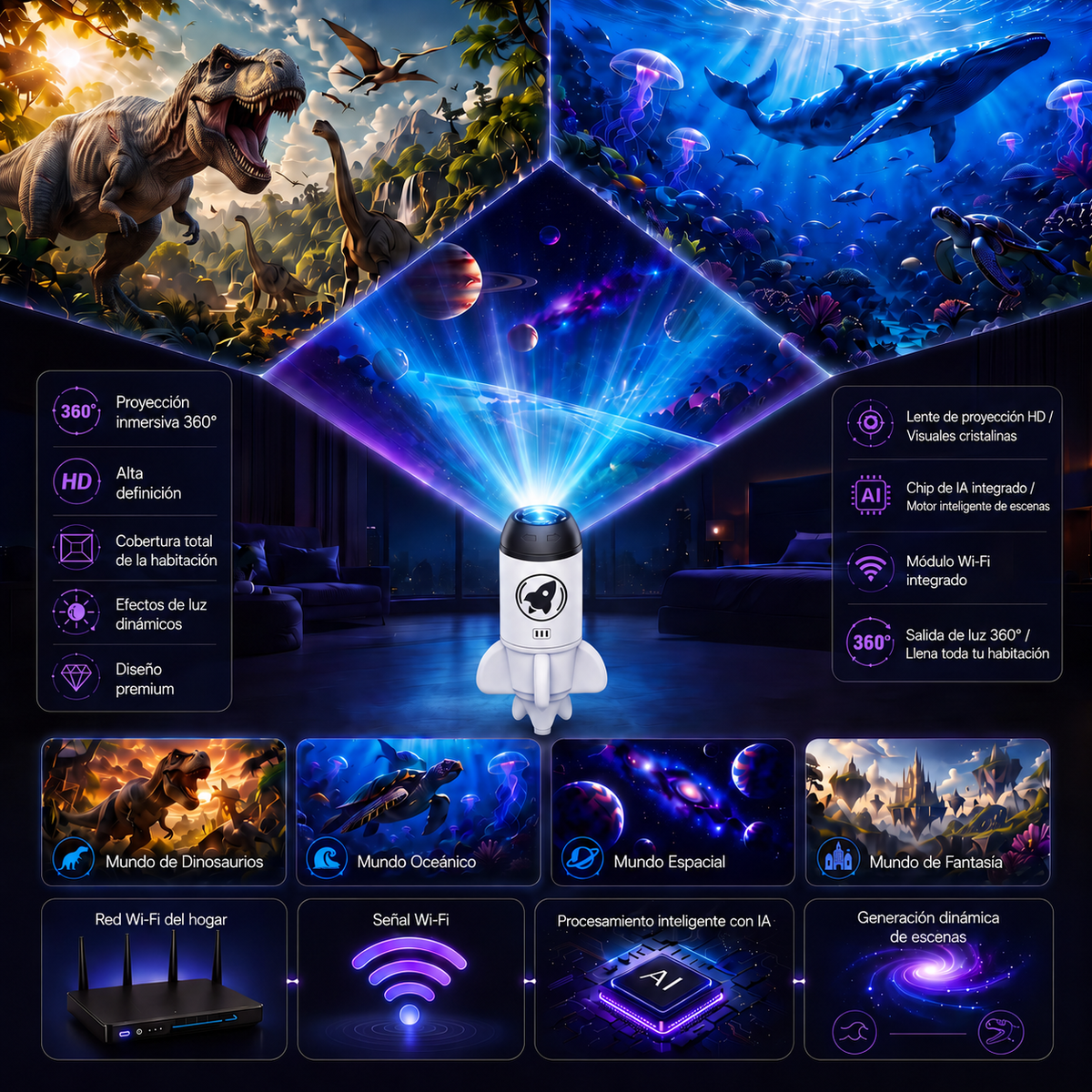 𝐸𝑆🌌🔥𝑺𝑪𝑵𝑫𝑹® 𝟓𝑫 𝑳𝒂́𝒎𝒑𝒂𝒓𝒂 𝑷𝒓𝒐𝒚𝒆𝒄𝒕𝒐𝒓𝒂 𝑯𝒐𝒍𝒐𝒈𝒓𝒂́𝒇𝒊𝒄𝒂 𝐕𝐢𝐬𝐢𝐨́𝐧 𝐃𝐢𝐧𝐚́𝐦𝐢𝐜𝐚 𝐈𝐧𝐭𝐞𝐥𝐢𝐠𝐞𝐧𝐭𝐞 𝐔𝐥𝐭𝐫𝐚 𝐇𝐃 𝐝𝐞 𝐍𝐮𝐞𝐯𝐚 𝐆𝐞𝐧𝐞𝐫𝐚𝐜𝐢𝐨́𝐧